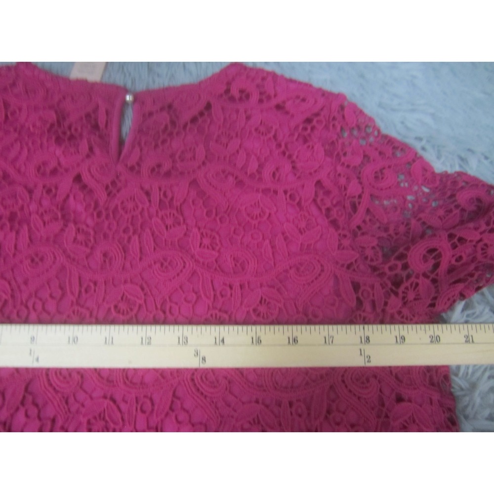 Philosophy Shirt Womens Large Pink Floral Short Sleeve Casual Scoop Neck - Picture 6 of 8